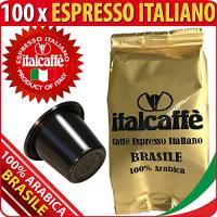 CAFE CAPSULES ITALCAFFE ESPRESSO 100%ARBICA BRESIL SANTOS